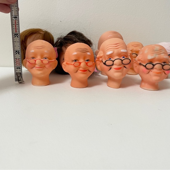 Vintage Doll Parts LOT Heads Arms Hands Craft Making Parts Fibre Craft - Picture 12 of 16